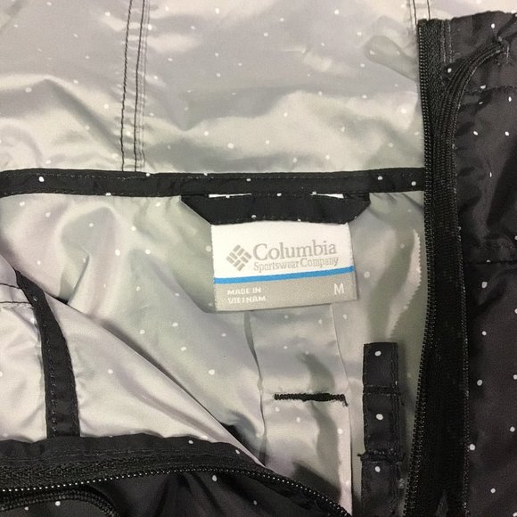 Columbia Women Black Nylon Windbreaker Lighweight Rain jacket water repellant - Picture 4 of 10